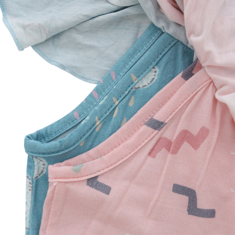 Adorável design plissado manga bebê macacão de algodão de bambu material de malha confortável roupas de bebê unisex verão roupas de bebê