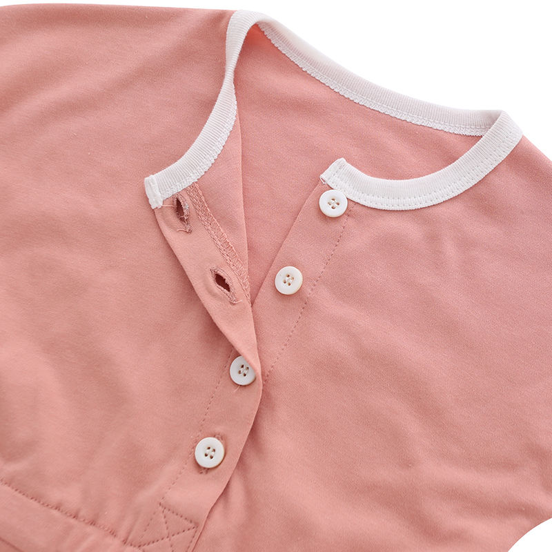 Atacado macacão de criança roupas de bebê manga curta cor sólida bambu elastano algodão macio roupas de bebê personalizar aceitável