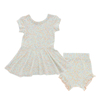 Vestido de bebê estilo clássico atacado personalizar verão manga curta conjunto macacão de bebê adorável OEM roupas de bebê recém-nascido com roupa íntima