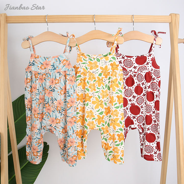 Novo design de alta qualidade 100% algodão lindo padrão estilo casual botões condole cinto roupas de bebê macacão de bebê