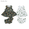 Novo lançamento Baby Peplum Top sem mangas com Bloomers tecido 100% algodão respirável conjunto de roupas de bebê com serviço OEM
