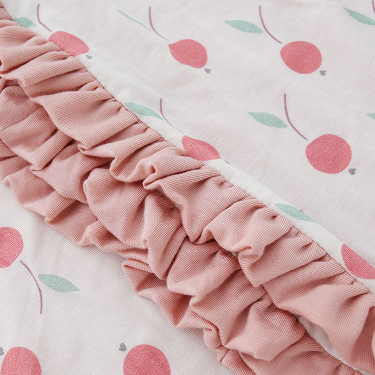 Camada dupla de inverno com estilo babado cobertor para bebês meninas infantis manta quente para crianças pequenas