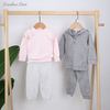Venda imperdível conjunto de roupas de bebê de manga comprida 100% algodão orgânico tecido ecologicamente correto 2 peças de pijama casual definido em preço de fábrica