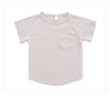 Estilo clássico roupa solta atacado cor sólida pijamas de algodão de bambu manga curta camiseta para bebês crianças adultos