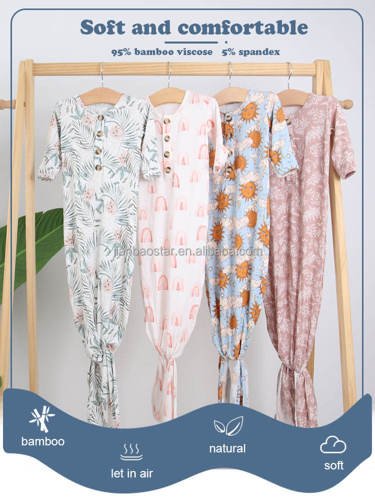 Novo design conjunto de presente do bebê macio bambu elastano algodão bodysuit macacão tecido unisex bebê sono vestido luvas chapéu presente conjunto