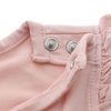 Recém chegados de alta qualidade venda quente costumes cor sólida babados botões sem mangas lindos vestidos de meninas do bebê