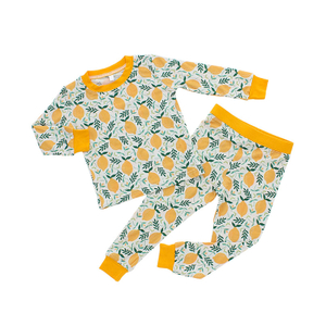Conjunto de roupas para bebês recém-nascidos, material de algodão de bambu, roupas de verão, manga comprida, tops e shorts, bebês, meninos e meninas, 2 peças
