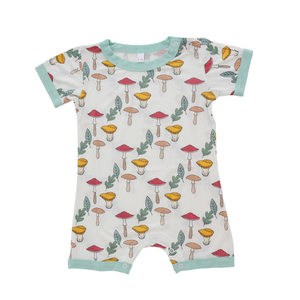 Atacado roupas para bebês recém-nascidos halloween estilo impresso personalizado manga curta verão macacão de bebê 95% bambu e 5% tecido elastano