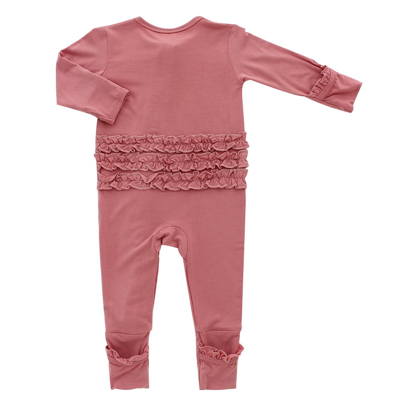 Macacão de bebê de malha de bambu, textura extra macia e confortável, manga longa de inverno com zíper, estilo menino e menina