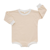 Direto da fábrica 95% bambu 5% elastano macacão de bebê manga longa com botão de pressão design cor sólida estilo roupas de bebê