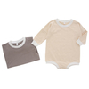 Direto da fábrica 95% bambu 5% elastano macacão de bebê manga longa com botão de pressão design cor sólida estilo roupas de bebê