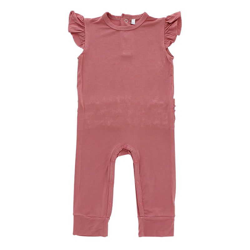 Roupas de bebê estilo verão macacão sem mangas e calças compridas com botão de pressão macacão de alta qualidade 95% fibra de bambu 5% elastano