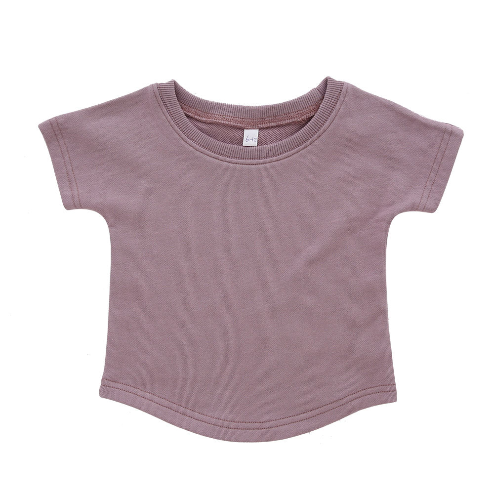 Venda quente de alta qualidade por atacado cor personalizada moda malha algodão confortável bebê recém-nascido camiseta macacão do bebê