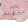 Adorável design plissado manga bebê macacão de algodão de bambu material de malha confortável roupas de bebê unisex verão roupas de bebê