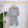 Roupas de inverno para bebês, tops de manga comprida com capuz e calças, roupas infantis para crianças pequenas, conjuntos de moletom de 2 peças