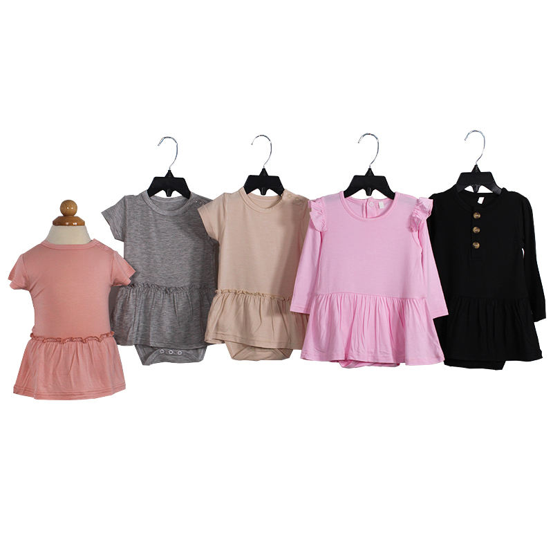Macacão de bebê de manga curta, pijama para bebês recém-nascidos, botão de pressão de alta qualidade, roupas de tecido de algodão de bambu para meninos e meninas