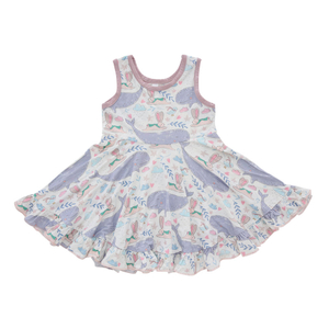 Venda quente novo design personalizado impressão vestido de bebê macio vestidos de chá de bebê adorável vestido de boneca de bambu