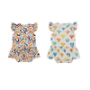 Macacão de bebê macio de tecido de bambu sem mangas verão roupas de bebê atacado personalizar pijama em impressão digital ou cor sólida