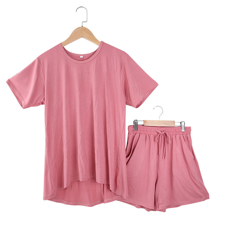 Super macio verão feminino vestido de noite cor personalizada pijamas uma peça vestido confortável bambu algodão mamãe pijamas