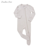 Conjunto de macacão de bebê unissex de bambu, malha com pés, roupa de dormir, cor lisa, super macio, roupas de bebê