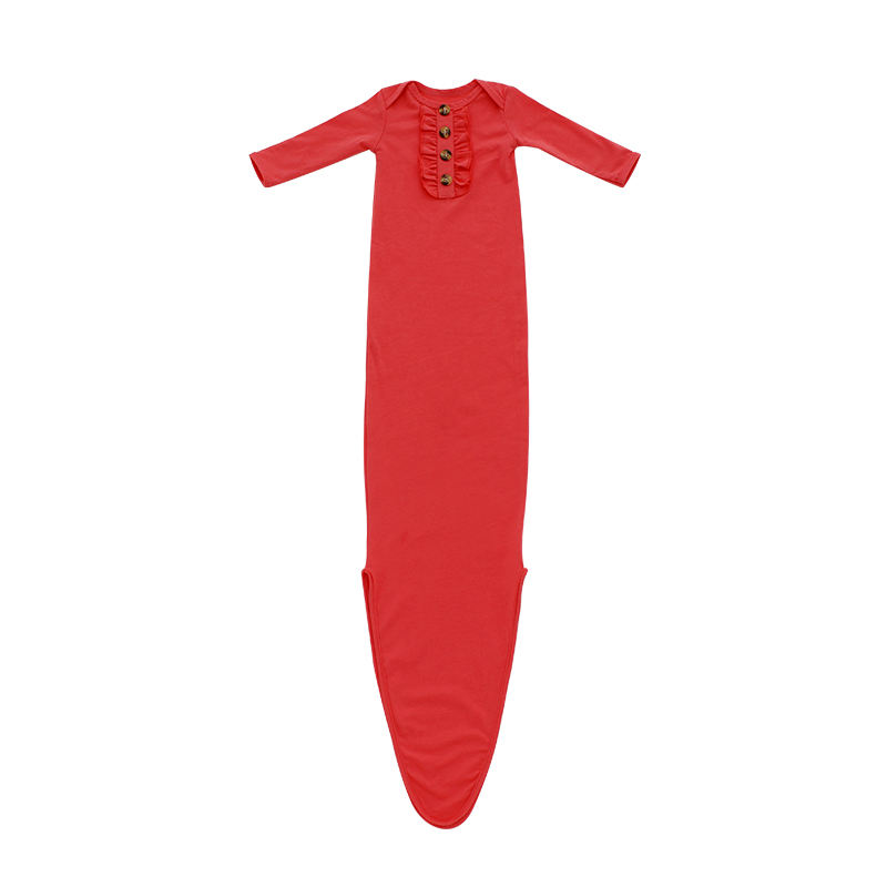 Cor sólida design personalizado inverno bebê recém-nascido saco de dormir infantil vestido de bebê roupas de pijama