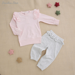Venda imperdível conjunto de roupas de bebê de manga comprida 100% algodão orgânico tecido ecologicamente correto 2 peças de pijama casual definido em preço de fábrica