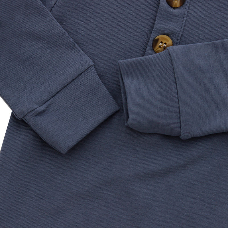 Atacado roupas para bebês recém-nascidos, pijamas infantis para dormir, roupas 100% algodão, cor sólida, mangas compridas, conjunto de roupas para bebês