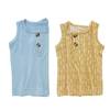 95% bambu malha super macio sem mangas bebê menino e menina camiseta verão cor sólida e padrão oem crianças topos