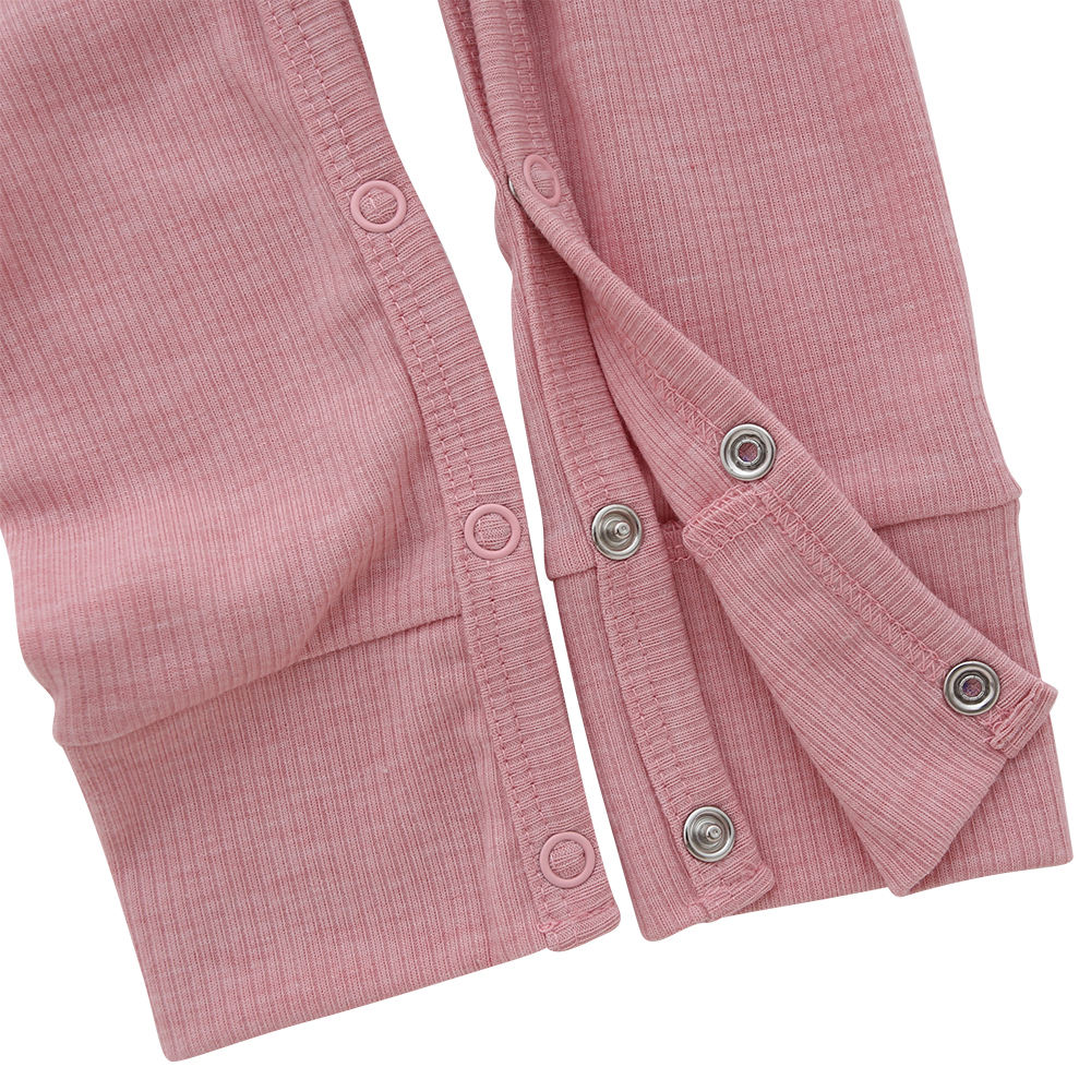 Macacão de algodão spandex de bambu manga longa lindo macacão de bebê em cores sólidas outono infantil macacão com zíper