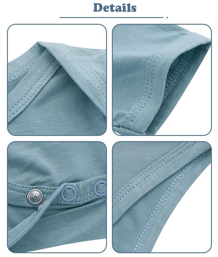 OEM 95% bambu 5% elastano macacão de manga curta roupas pijamas de bambu de alta qualidade para bebês recém-nascidos meninas meninos roupas casuais agradáveis
