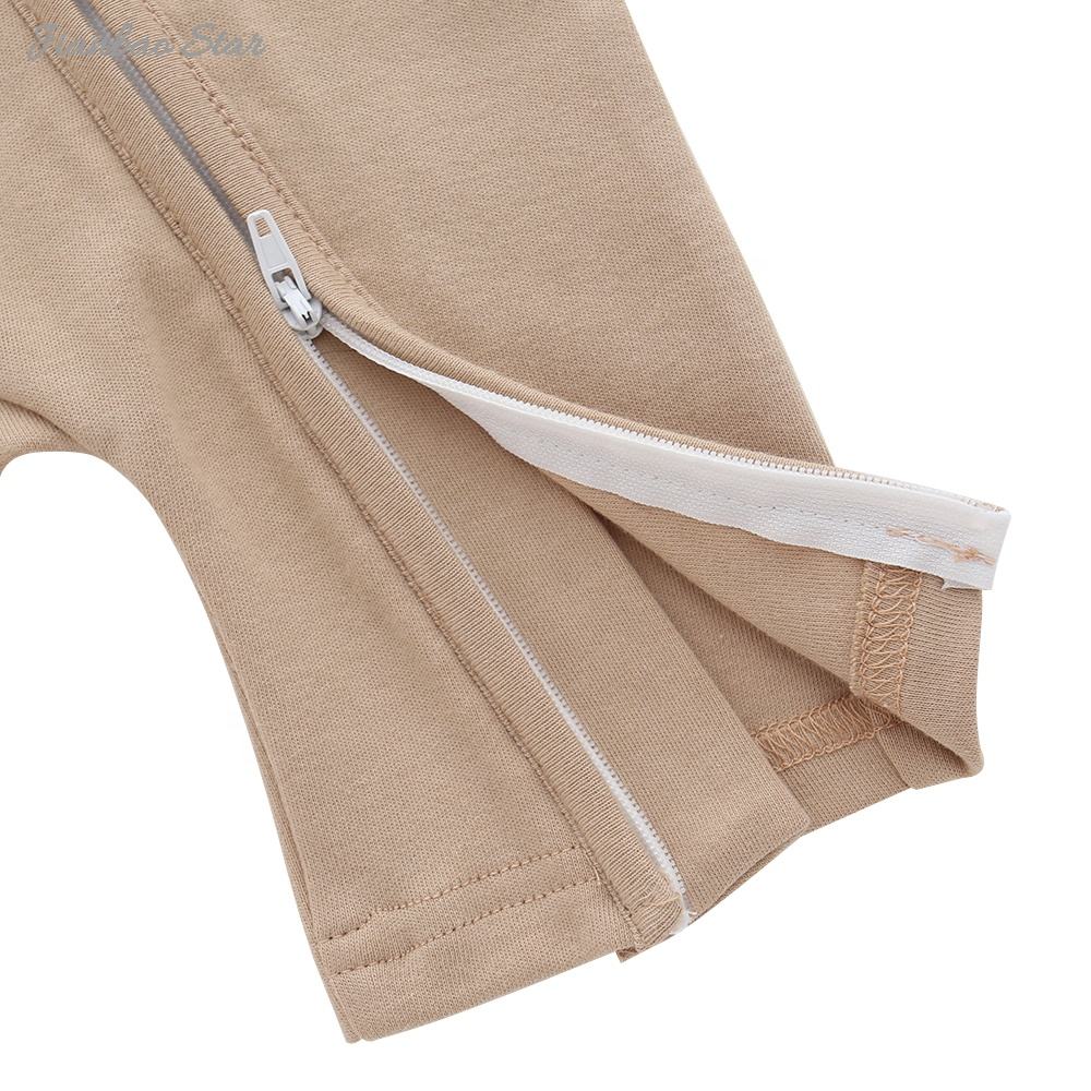 Novidades, cor personalizada, algodão confortável, verão, respirável, unissex, zíper bidirecional, roupas para bebês recém-nascidos