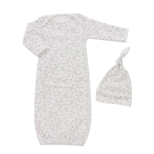HotSale Manga Completa Newbron Infantil Saco de Dormir Do Bebê Com Chapéu Lindo 2 pcs Conjuntos de Pijama Envelope Colar Design de Pijamas Do Bebê