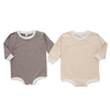 Direto da fábrica 95% bambu 5% elastano macacão de bebê manga longa com botão de pressão design cor sólida estilo roupas de bebê