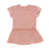 Macacão de bebê de viscose de bambu com decoração de babados, vestido de menina de cor lisa com shorts inferiores