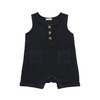 Confortável bambu malha sem mangas verão unisex botão de madeira abertura bebê menino macacão conjunto macacão
