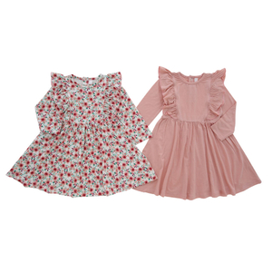 Mais recente design bebê meninas vestido casual roupas de festa adorável outono manga longa moda saia da menina do bebê personalizar aceitável