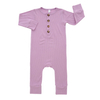 Macacão de algodão spandex de bambu manga longa lindo macacão de bebê em cores sólidas outono infantil macacão com zíper