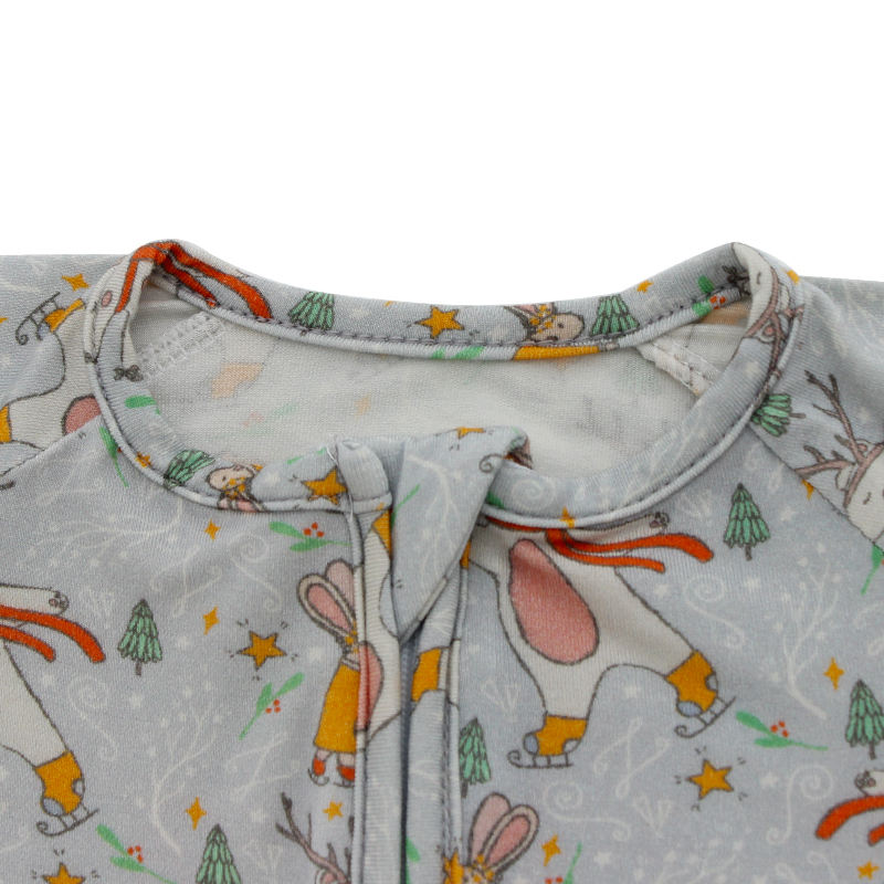 Moda novo design confortável personalizado 100% algodão macio inverno manga comprida bebê recém-nascido macacão com zíper