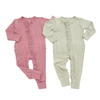 Roupas de bebê recém-nascido unissex, meninos e meninas, cor sólida, roupas de inverno com nervuras, viscose de bambu, macacão de bebê