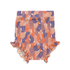O short das meninas do bebê do verão 0-2 anos de tamanho com textura macia e confortável do estilo do plissado OEM imprimiu testes padrões