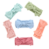 Chuveiro facial decorado bebê meninas cabeça banda de alta qualidade tecido bambu doce cor sólida lenço cabeça oem atacado bandana