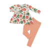 Conjunto de roupas de bebê meninas de manga longa por atacado Conjunto de pijamas de bebê causais ecológicos de fábrica Conjunto de roupas de tecido de algodão elastano de bambu