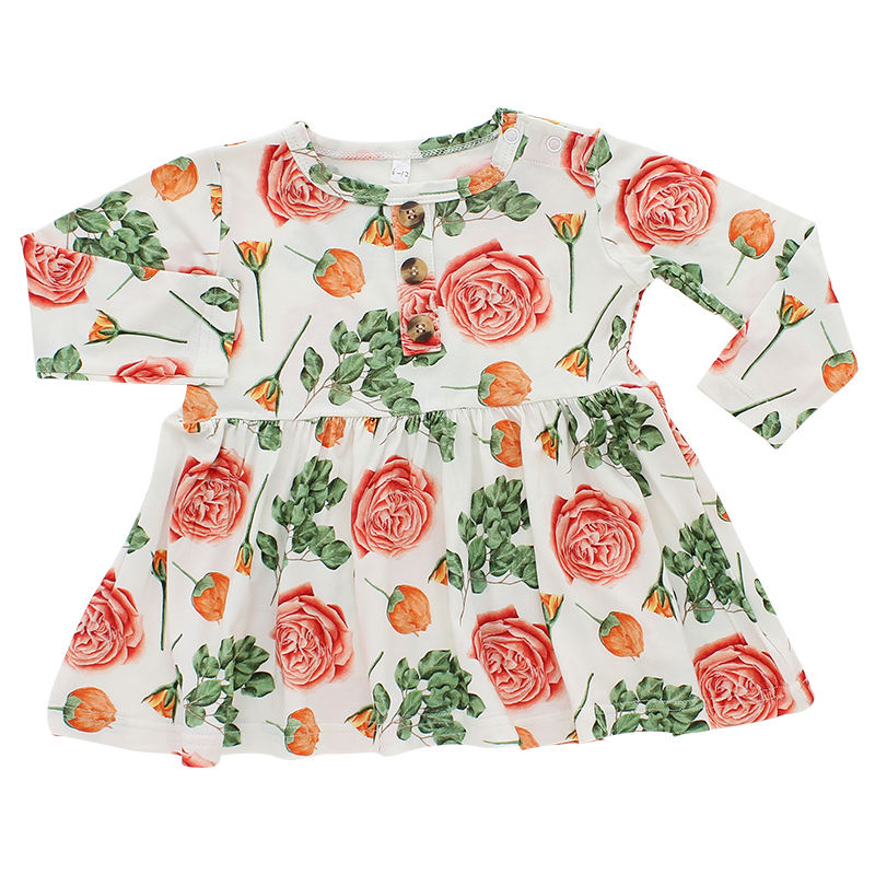 Conjunto de roupas de bebê meninas de manga longa por atacado Conjunto de pijamas de bebê causais ecológicos de fábrica Conjunto de roupas de tecido de algodão elastano de bambu