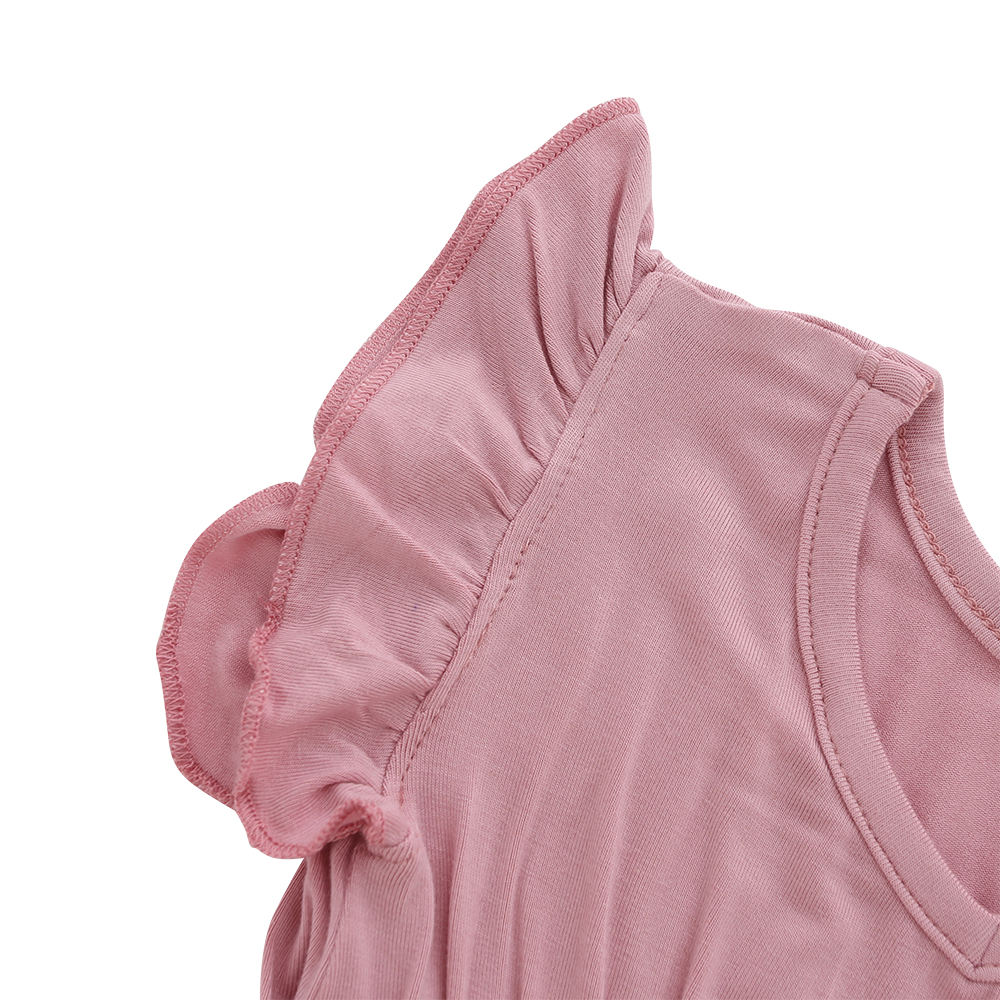 Venda superior 100% algodão atacado confortável de alta qualidade babados sem mangas macacão de bebê recém-nascido roupas de bebê