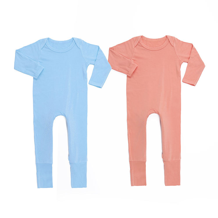 Atacado novo estilo com design de zíper 0-24m conjunto macacão de bebê personalizado cor lisa macacão de bebê recém-nascido roupas terno de bebê