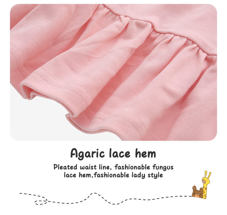 Novo design de fábrica de alta qualidade com babados atacado personalizado confortável estilo inverno vestidos de bebê de manga comprida