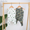 Atacado unissex macio verão crianças conjunto de roupas sem mangas pijama infantil de malha venda quente 2 pçs bebê crianças conjunto de roupas