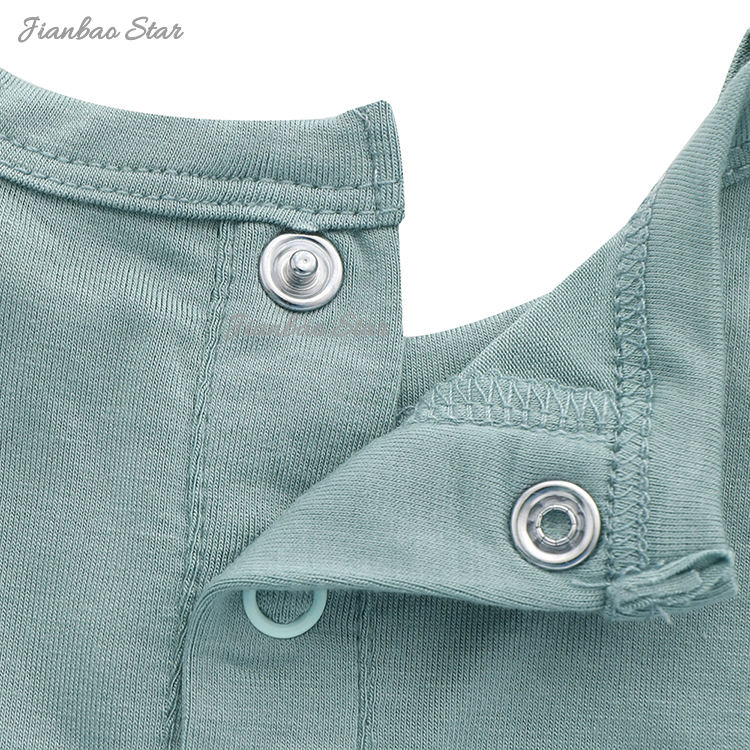 Romper de babado para bebê com estampa personalizada de spandex de bambu