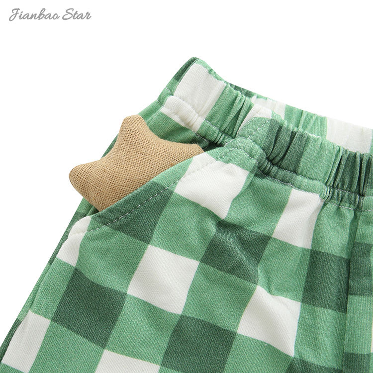 Nova impressão personalizada primavera outono conjuntos de pijamas de bebê bambu elastano recém-nascidos meninos duas peças conjunto de roupas de bebê