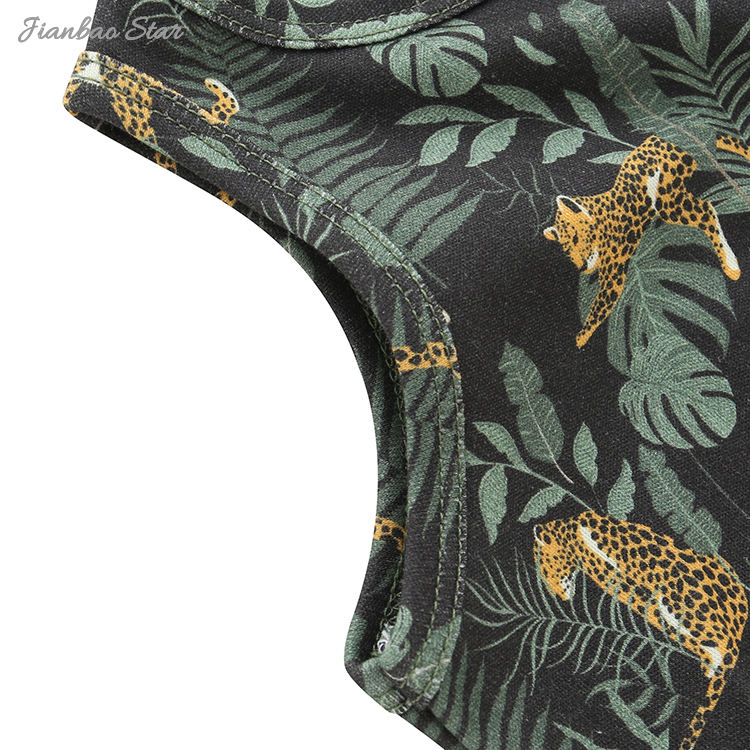 Nova chegada moda padrão venda quente de alta qualidade confortável estilo verão sem mangas unisex conjuntos roupas bebê